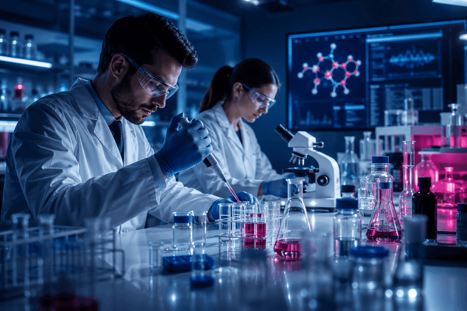 Canadian research lab with compounds prepared for lab use